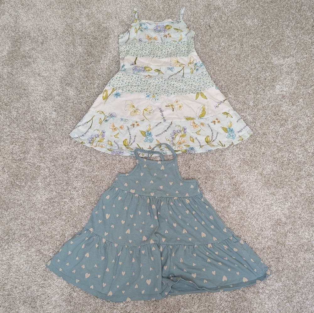 Gymboree White Floral and Cat & Jack Sundresses - 3T